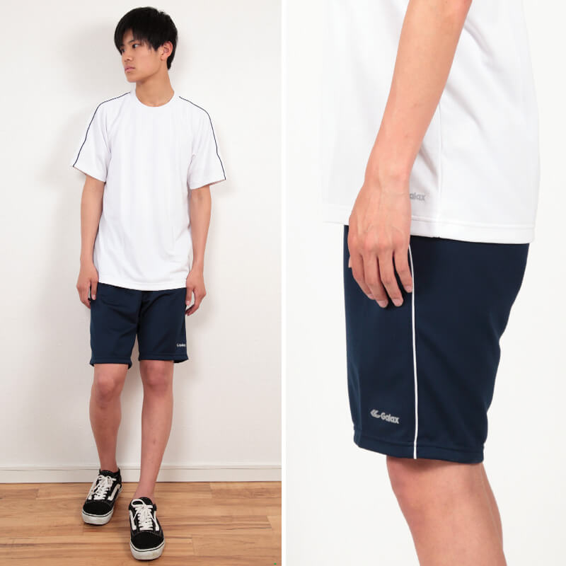 ギャレックス ハーフパンツ 紺色 SS~3L Galax 体操着 ゆったり ネイビー 中学生 中学校 女の子 男の子 半ズボン (送料無料) (取寄せ)