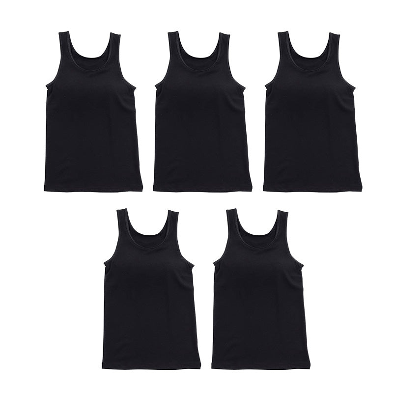 【5枚セット】体育deインナー 女児 ハーフインタンクトップ 140cm~165cm (スポーツインナー)