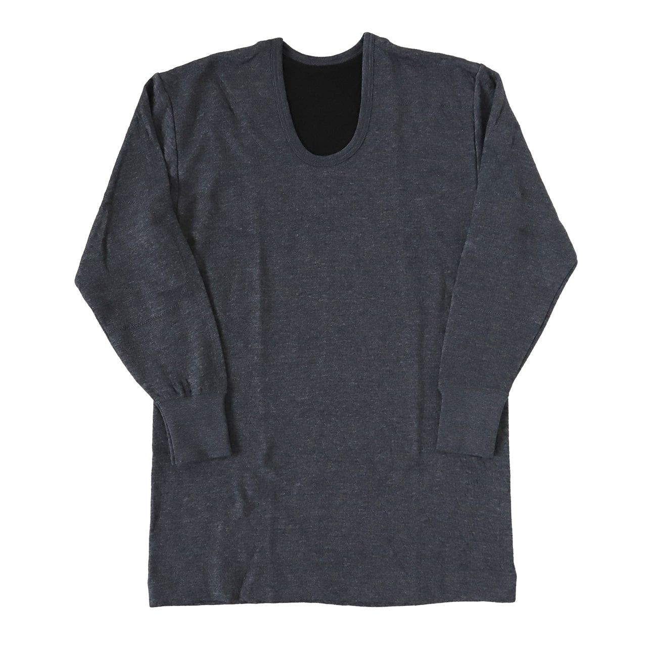 メンズ 長袖シャツ あたたかい インナー あったかい 保温 冬 当て付き キルト 肌側綿100% 綿 M~LL 肌着 ダイヤキルト 防寒 冷え防止 U首 M L LL