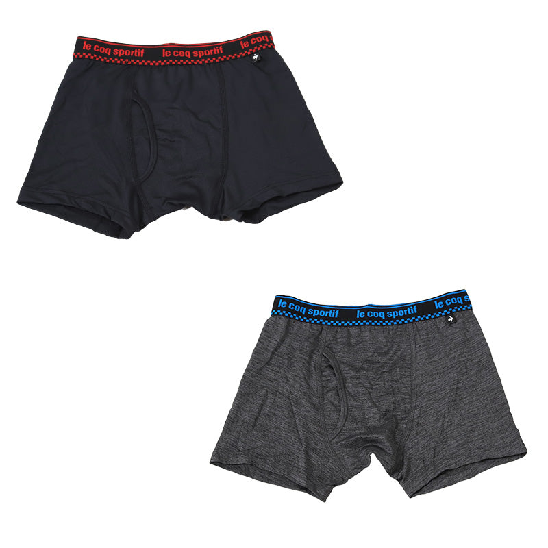 ボクサーパンツ キッズ パンツ 下着 男の子 ジュニア ルコック 2枚組 130 140 150 160 170 175 cm 子供 大きいサイズ ブリーフ ボクサーブリーフ インナー 綿 綿混 乾きやすい 吸汗速乾 le coq sportif 男児 前あき 子供 ボーイズ アンダーウェア 綿混