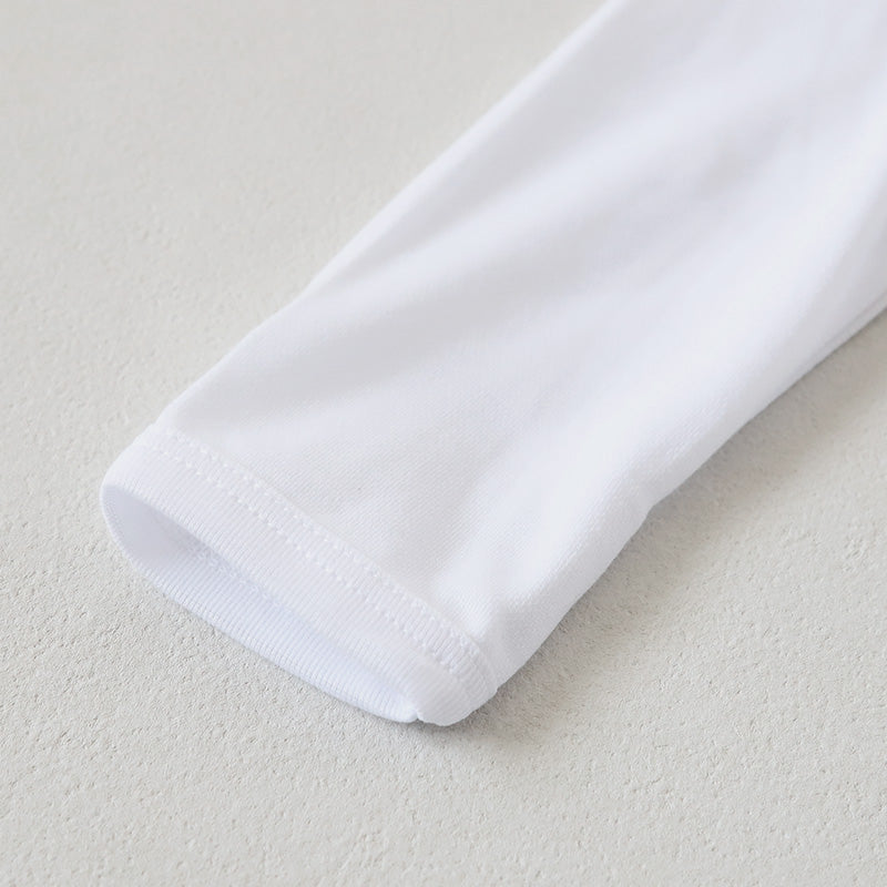 キッズ 長袖 インナー 男の子 暖かい 速乾 冬 2枚組 110~160cm 子供 下着 肌着 厚地 長袖シャツ 白 乾きやすい 丸首 tシャツ 無地 セット 110 120 130 140 150 160