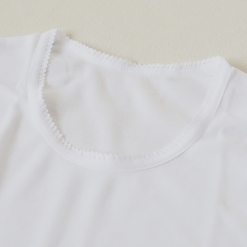 キッズ 8分袖シャツ 女の子 インナー 長袖 あったか 速乾 冬 2枚組 110~160cm 子供 下着 肌着 暖かい 女児 セット 乾きやすい 白