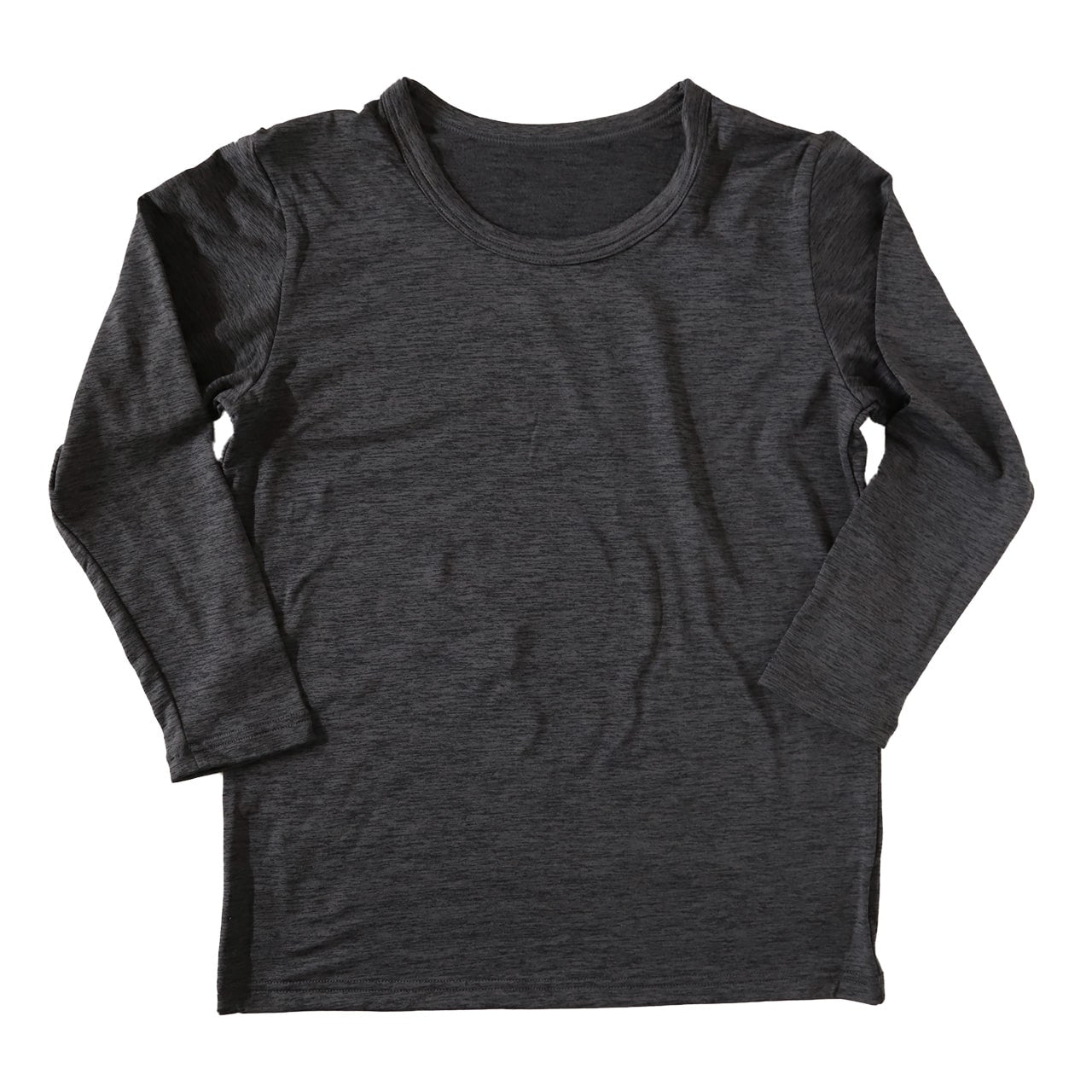 キッズ あったかインナー 男児 裏起毛 130cm~160cm (男の子 肌着 長袖 丸首 暖かい 白 黒 130 140 150 160)