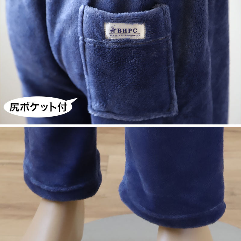 パジャマ パンツ メンズ マイクロファイバー M~LL (紳士 暖かい もこもこ ふわふわ ルームパンツ ズボン 部屋着 冬 ボーダー 冷え防止 BHPC) (在庫限り)
