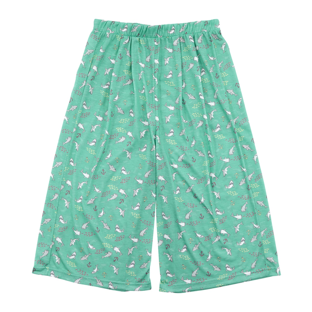 ルームパンツ レディース ガウチョ M~LL (ルームウェア 夏用 部屋着 ボトムス ワイドパンツ 7分丈 リラックス ステテコ かわいい オシャレ 涼しい おうち時間) (在庫限り)