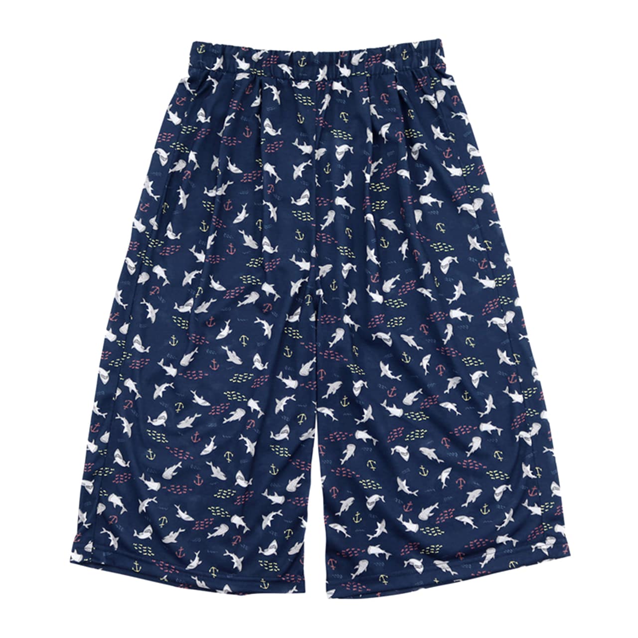 ルームパンツ レディース ガウチョ M~LL (ルームウェア 夏用 部屋着 ボトムス ワイドパンツ 7分丈 リラックス ステテコ かわいい オシャレ 涼しい おうち時間) (在庫限り)