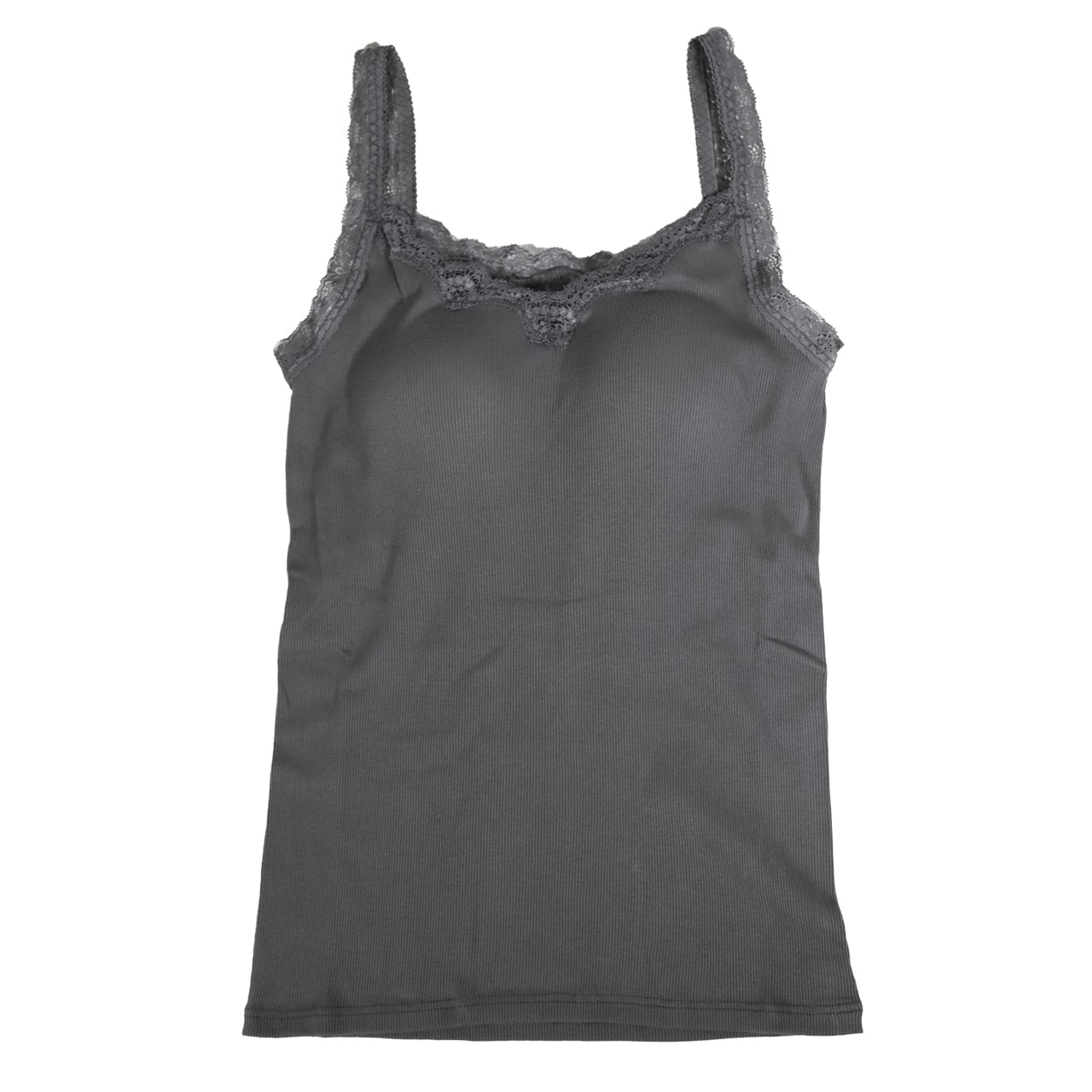 ブラトップ タンクトップ カップ付き レース レディース M~LL (下着 カップ付 インナー ブラキャミ 綿100% ゆったり 締め付けない コットン) (在庫限り)