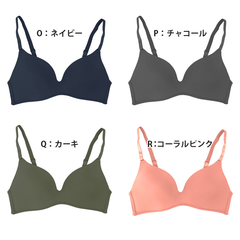 ノンワイヤーブラ ノンワイヤー ブラジャー レディース シームレスブラ M~LL 無地 下着 ナノストレス 女性 モールドブラ ひびきにくい 楽 インナー ワイヤレス