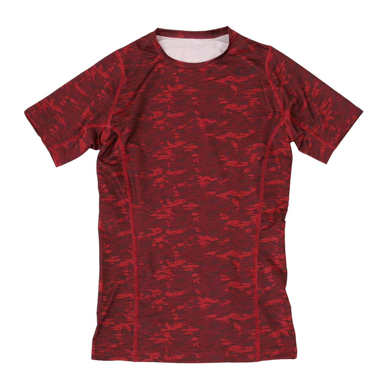 ライザップ メンズ コンプレッション 半袖Tシャツ M~LL (RIZAP 男性 紳士 スポーツ ヨガ フィットネス トレーニング 筋トレ ジム 運動 インナー 黒 総柄) (在庫限り)