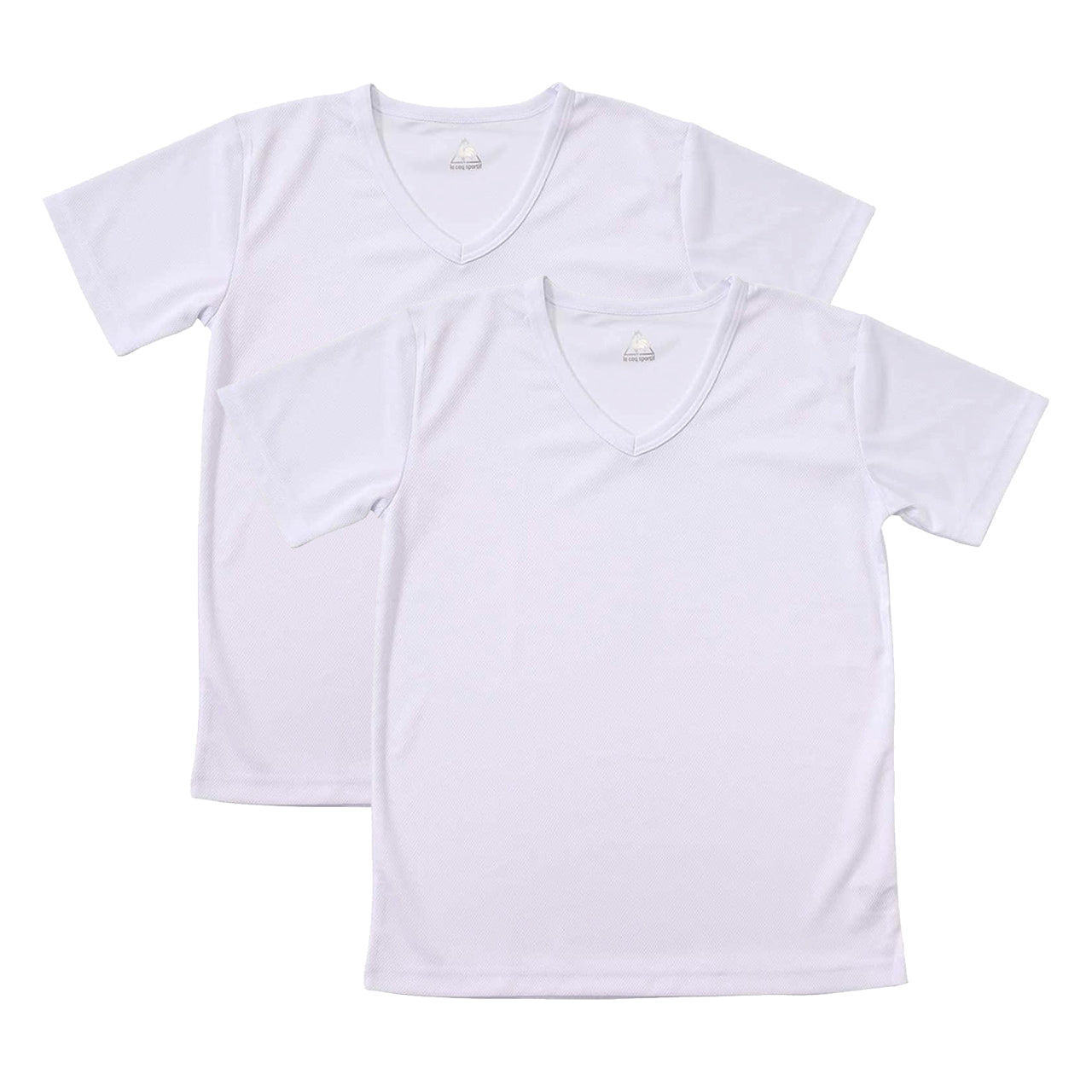 半袖tシャツ 男の子 メッシュ V首 半袖シャツ キッズ 子供 ルコック 2枚組 130cm~170cm (男子 運動 スポーツ 夏 子ども 下着 肌着 インナー Vネック 白 黒) (在庫限り)