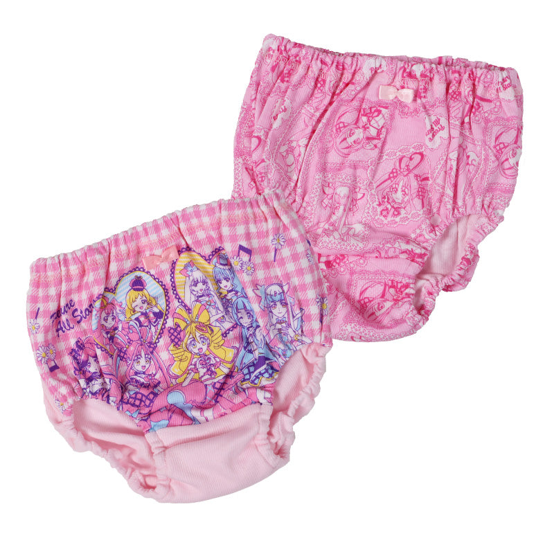 プリキュア 女児ショーツ キミとアイドルプリキュア♪ オールスターズ 2枚組 100 110 120 130cm パンツ 下着 子供 女の子 キッズ インナー 2枚セット まとめ買い 2P コットン cotton 大人気 人気キャラクター プリキュアシリーズ バンダイ BANDAI