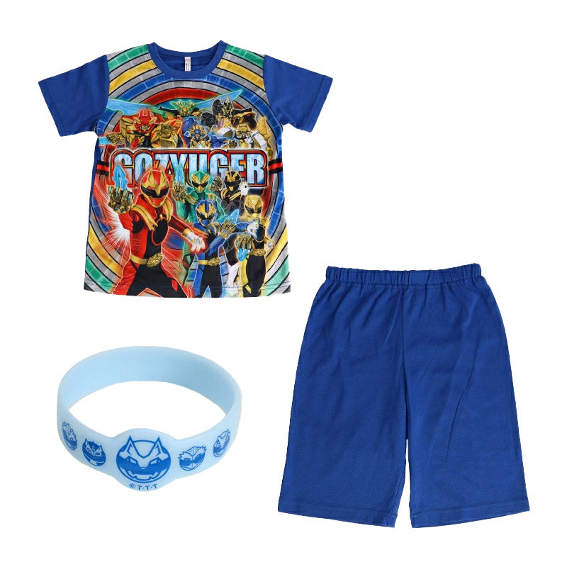 光るパジャマ ゴジュウジャー パジャマ 半袖 男の子 光る 男児 ナンバーワン戦隊ゴジュウジャー 100cm~130cm 110cm 120cm 子供 キッズ 夏 ルームウェア 部屋着 入園祝い 入園準備 戦隊 (在庫限り)