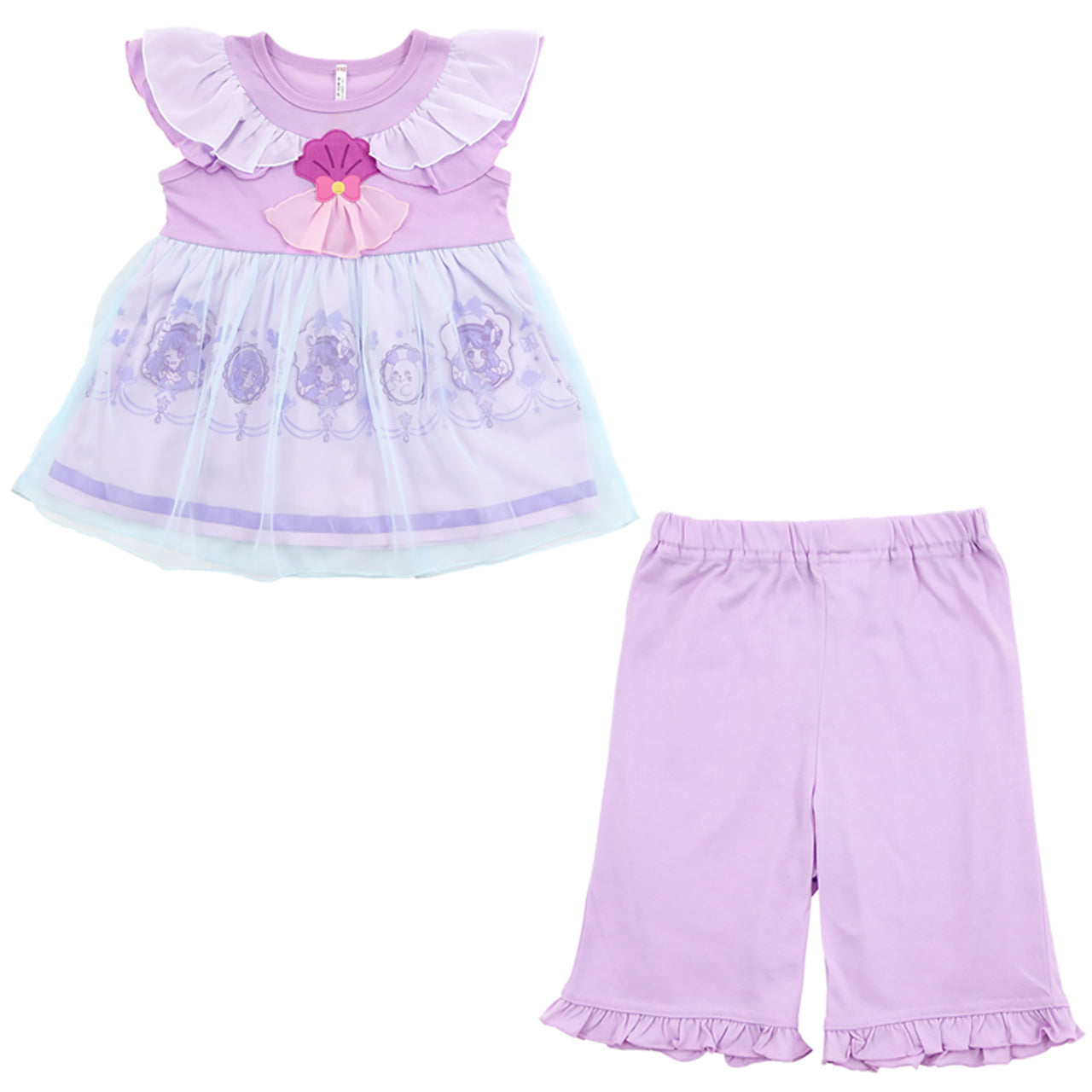 トロピカルージュプリキュア パジャマ 半袖 女児 変身パジャマ 上下セット 100cm~130cm (110cm 120cm 夏用 セットアップ 入園祝い プリキュア トロピカルージュ!プリキュア) (在庫限り)