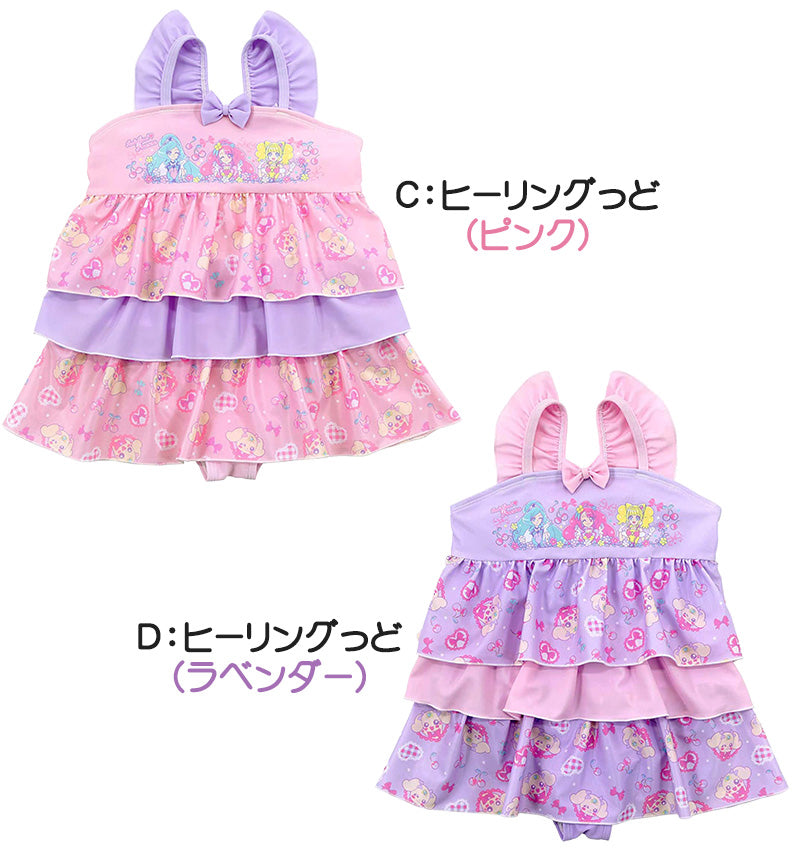 水着 プリキュア 女児 ワンピース 100cm~120cm (女子 キャラクター プール 海 海水浴 水泳用品 100 110 120) (在庫限り)