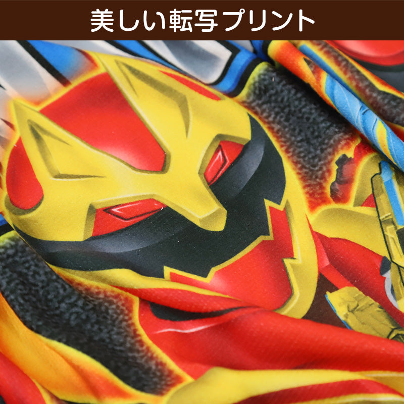 巻きタオル ゴジュウジャー ラップタオル 男の子 キッズ 戦隊ヒーロー 60cm プールタオル バスタオル プール 水泳 マイクロファイバー 男児 男子 キャラクター (在庫限り)