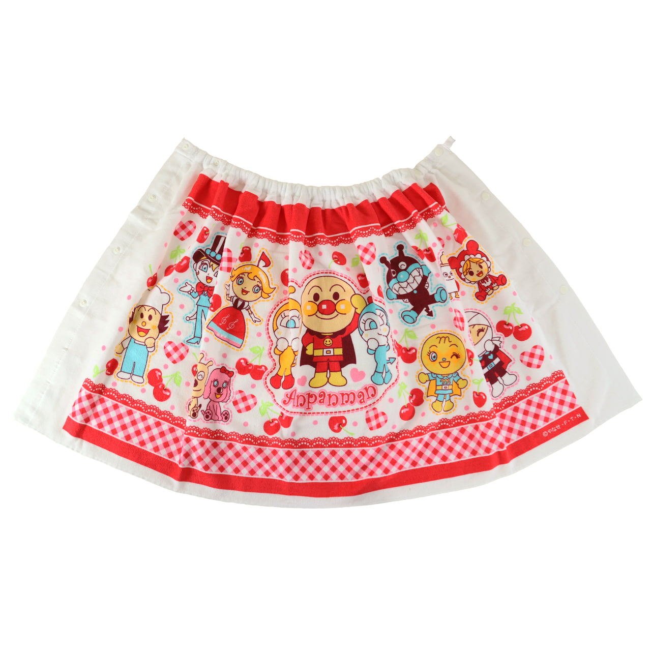 巻きタオル アンパンマン プールタオル 約60×120cm (バスタオル プール 水泳 ばいきんまん ドキンちゃん) (在庫限り)