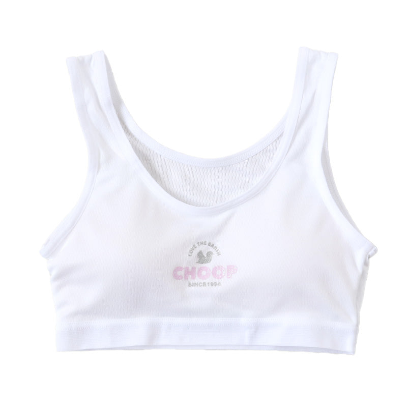 ジュニア ハーフトップ ファーストブラ 女子 メッシュ 下着 白 スクール choop 150cm~165cm ブランド 小学生 中学生 女の子 インナー 子供 ファーストブラジャー キッズ シュープ 150 160 165