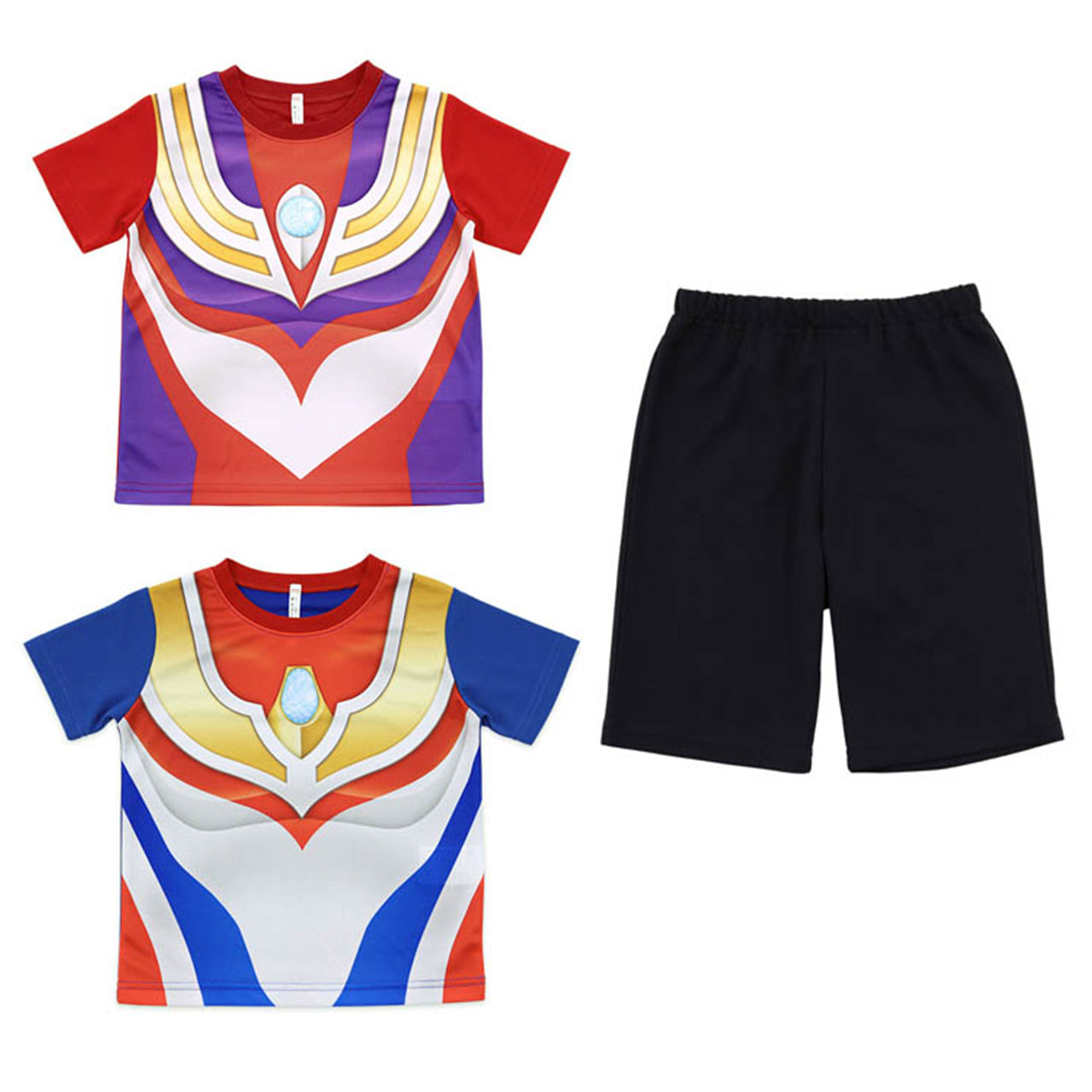 ウルトラマン ウルトラマンティガ ウルトラマンダイナ 変身パジャマ 半袖 100cm~130cm (ウルトラヒーローズ 110cm 120cm 上下セット 男児 なりきり パジャマ) (在庫限り)