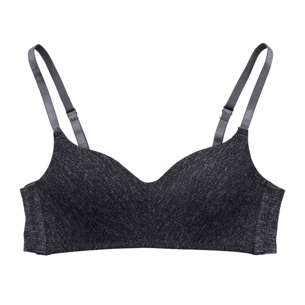 ノンワイヤーブラジャー キッズ シームレスブラジャー スクール A65~A75 (モールドブラジャー ファーストブラ ジュニアブラ アウターにひびかない 下着 インナー ソフトブラ 黒) (在庫限り)