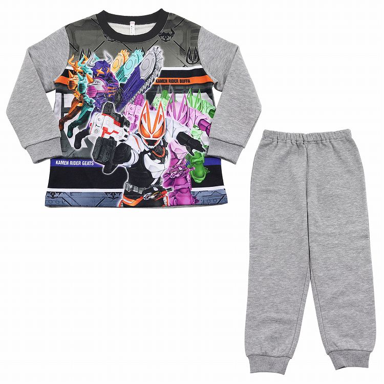仮面ライダーギーツ パジャマ 長袖 光るパジャマ ギーツ トレーナー 光る 裏起毛 上下セット 100cm~130cm 仮面ライダー 110cm 120cm 男児 お泊り保育 (在庫限り)