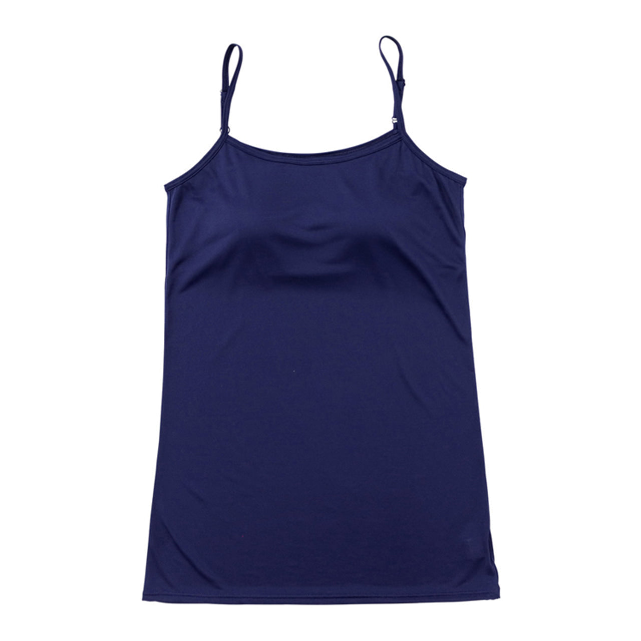 キャミソール カップ付き ブラトップ アンダーゴムなし レディース カップ付きインナー M~LL (ブラキャミ 下着 キャミ 肌着 無地 モールドカップ 丈長) (在庫限り)