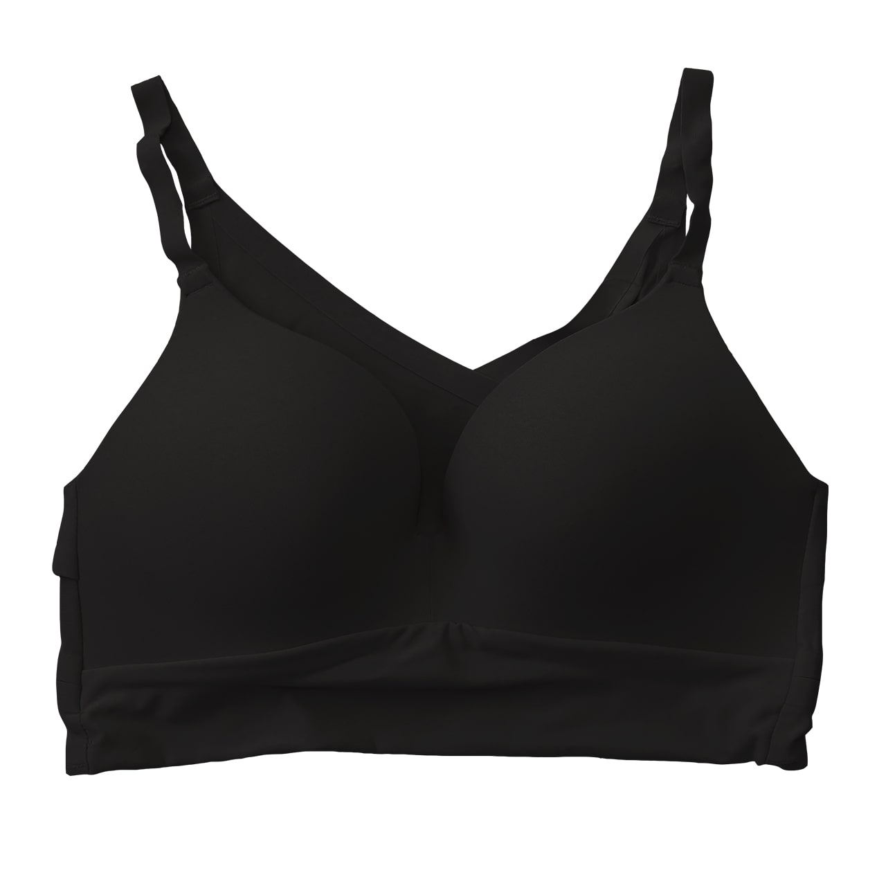 シームレスブラ 無縫製 バッククロス ブラジャー レディース M~LL (婦人 女性 ハーフトップブラ モールドブラ ノンワイヤー リラックス 楽 ラク 楽ちん)