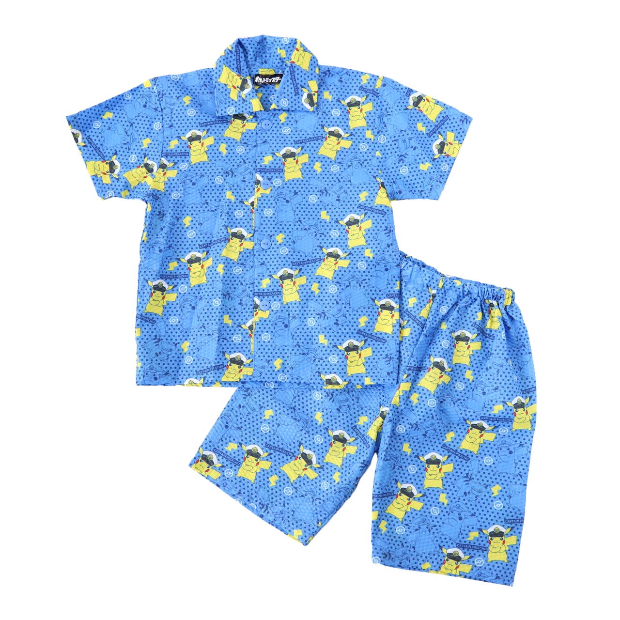 ポケモン パジャマ キッズ 半袖 男の子 夏 綿 110cm~130cm 子供 子ども 薄手 夏用 春夏 子供服 110 120 130 上下セット (在庫限り)