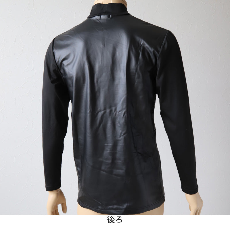 メンズ 防風 インナー 防風インナー 長袖 長袖シャツ ハイネック M~LL (防風ウェア レジャー 外仕事 ウィンタースポーツ ストレッチ キャプテンスタッグ) (在庫限り)