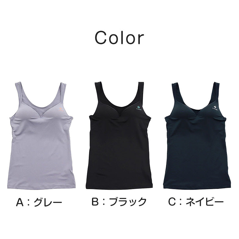 ルコック モールドカップ付き タンクトップ M~LL (運動 ブラトップ ダンス 下着 インナー カップ付タンクトップ ランニング) (在庫限り)