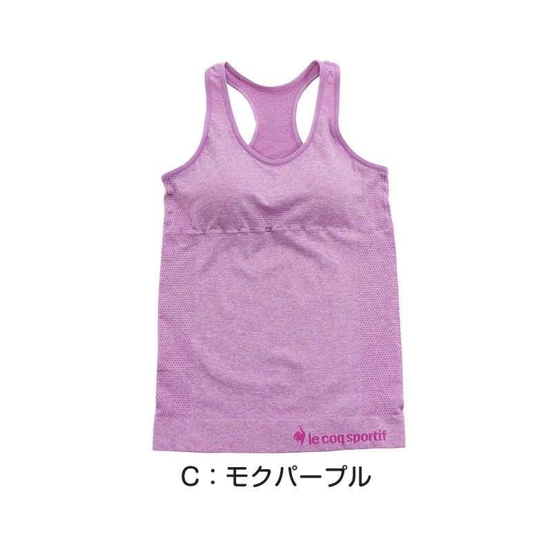 レディース タンクトップ カップ付き ヨガ インナー ルコック 成型 M~LL (運動 ブラトップ ダンス 下着 インナー カップ付タンクトップ ランニング) (在庫限り)