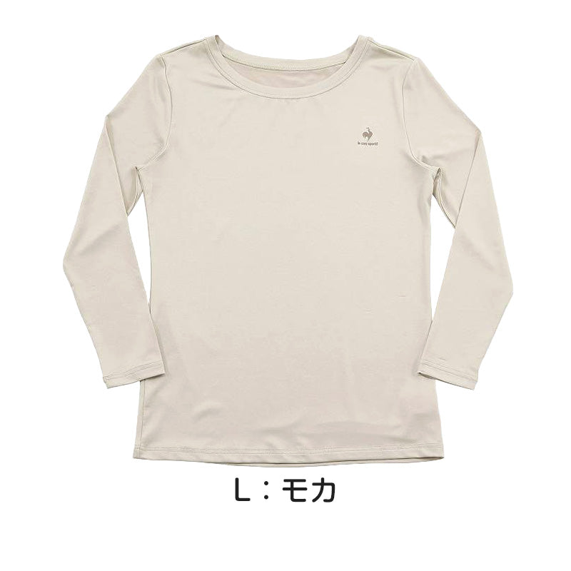 レディース インナー 長袖 ヨガ ルコック M~LL (下着 肌着 長袖 インナーシャツ シャツ ラウンドネック)
