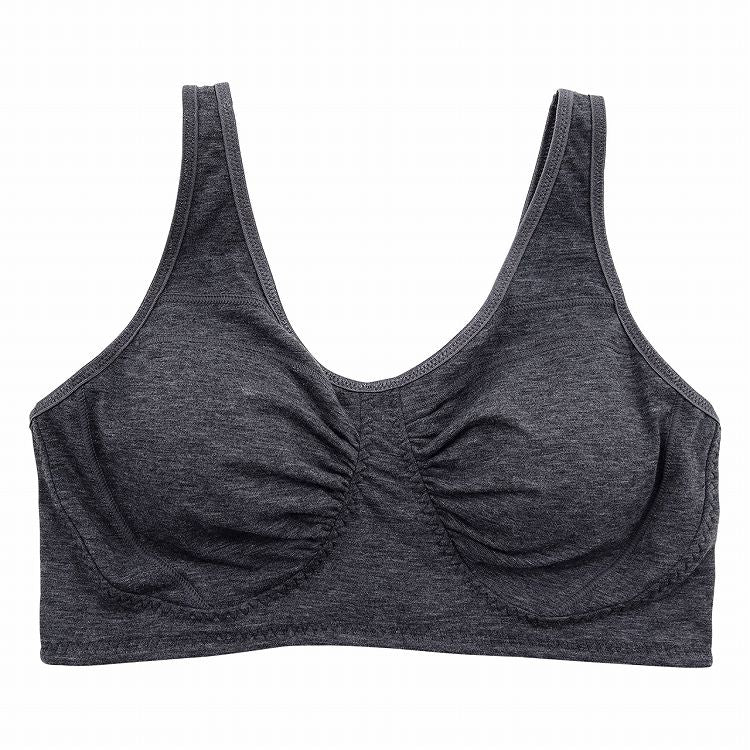 ナイトブラ 大きいサイズ おやすみブラ ノンワイヤーブラ カップ付き ギャザー 3L~5L サポートブラ 夜用 寝るとき ブラジャー レディース 婦人 インナー 下着 コットン 3L 4L 5L プラスサイズ
