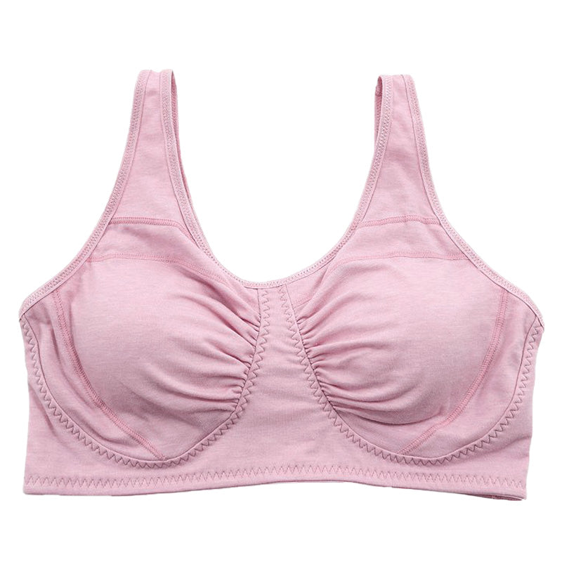 ナイトブラ 大きいサイズ おやすみブラ ノンワイヤーブラ カップ付き ギャザー 3L~5L サポートブラ 夜用 寝るとき ブラジャー レディース 婦人 インナー 下着 コットン 3L 4L 5L プラスサイズ (在庫限り)