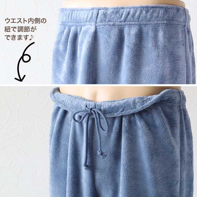 パジャマ パンツ ルームウェア メンズ マイクロファイバー M~LL (紳士 暖かい もこもこ ふわふわ ルームパンツ ズボン 部屋着 フリース フリースパンツ 冬 ボーダー 冷え防止) (在庫限り)