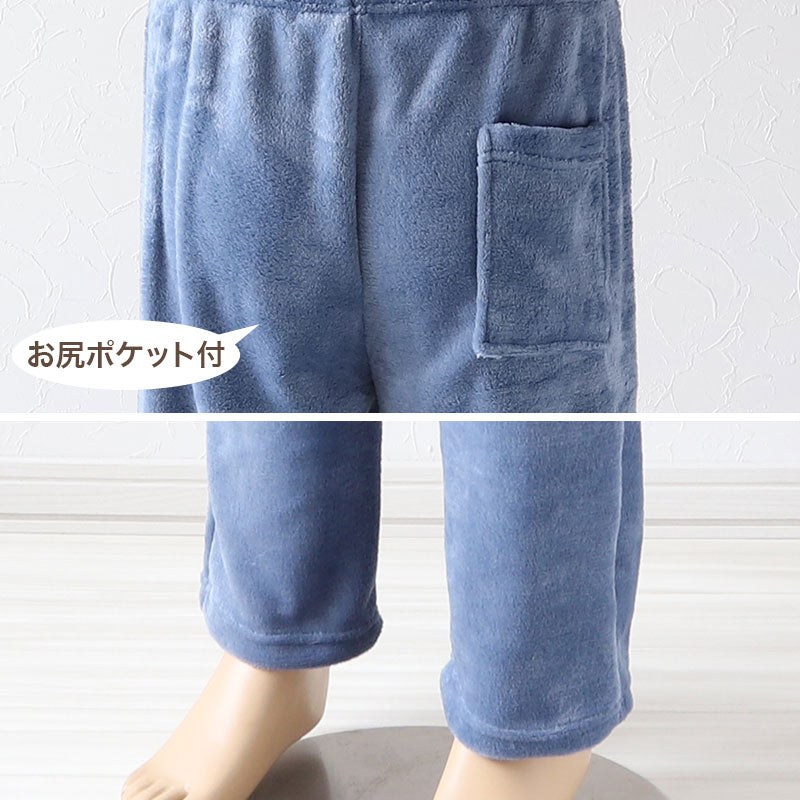パジャマ パンツ ルームウェア メンズ マイクロファイバー M~LL (紳士 暖かい もこもこ ふわふわ ルームパンツ ズボン 部屋着 フリース フリースパンツ 冬 ボーダー 冷え防止) (在庫限り)