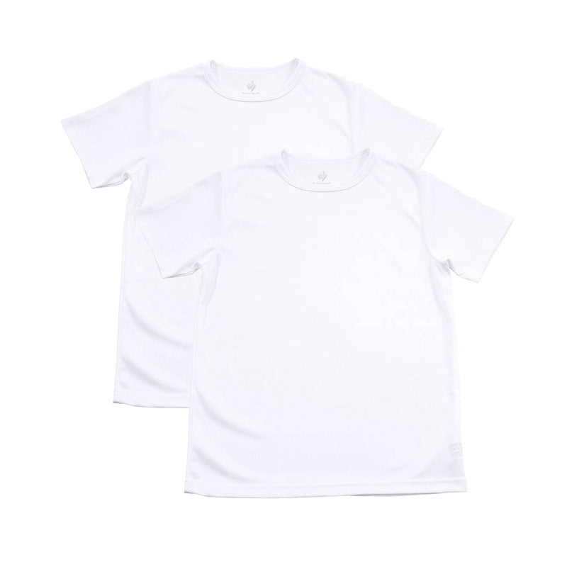 半袖tシャツ 男の子 メッシュ 丸首 半袖シャツ キッズ 子供 ルコック 2枚組 130cm~170cm 男子 運動 スポーツ 夏 子ども 下着 ブランド 肌着 インナー 体育 白 クルーネック (在庫限り)
