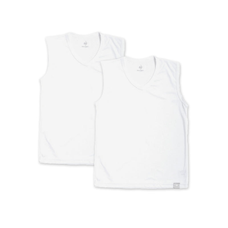 男の子 肌着 タンクトップ スリーブレス メッシュ ルコック V首 インナー 2枚組 130cm~170cm (サーフシャツ ランニング 男児 男子 スポーツ 夏 キッズ ランニングシャツ 体育 vネック セット 140 150 160)