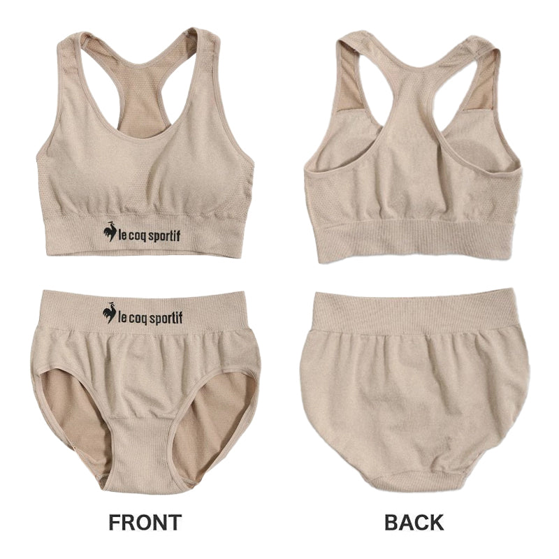 スポーツブラ ジュニアブラ セット ジュニア キッズ スポブラ 中学生 小学生 下着 上下セット 150~165cm ハーフトップ ショーツ ルコック ブランド 子供 下着 ブラジャー 女の子 女子 ノンワイヤーブラ スポーツブラジャー ドライ 150 160 165