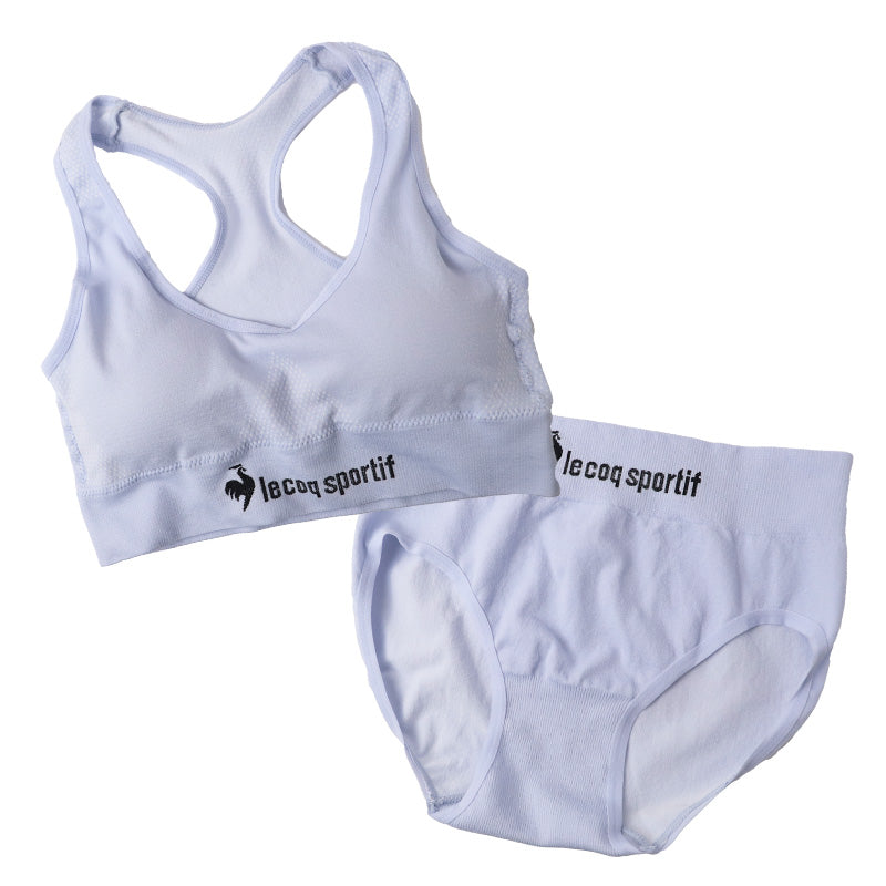 スポーツブラ ジュニアブラ セット ジュニア キッズ スポブラ 中学生 小学生 下着 上下セット 150 160 165 cm ハーフトップ ショーツ ルコック ブランド 子供 下着 ブラジャー 女の子 女子 ノンワイヤーブラ スポーツブラジャー ドライ 下着 学校 シンプル