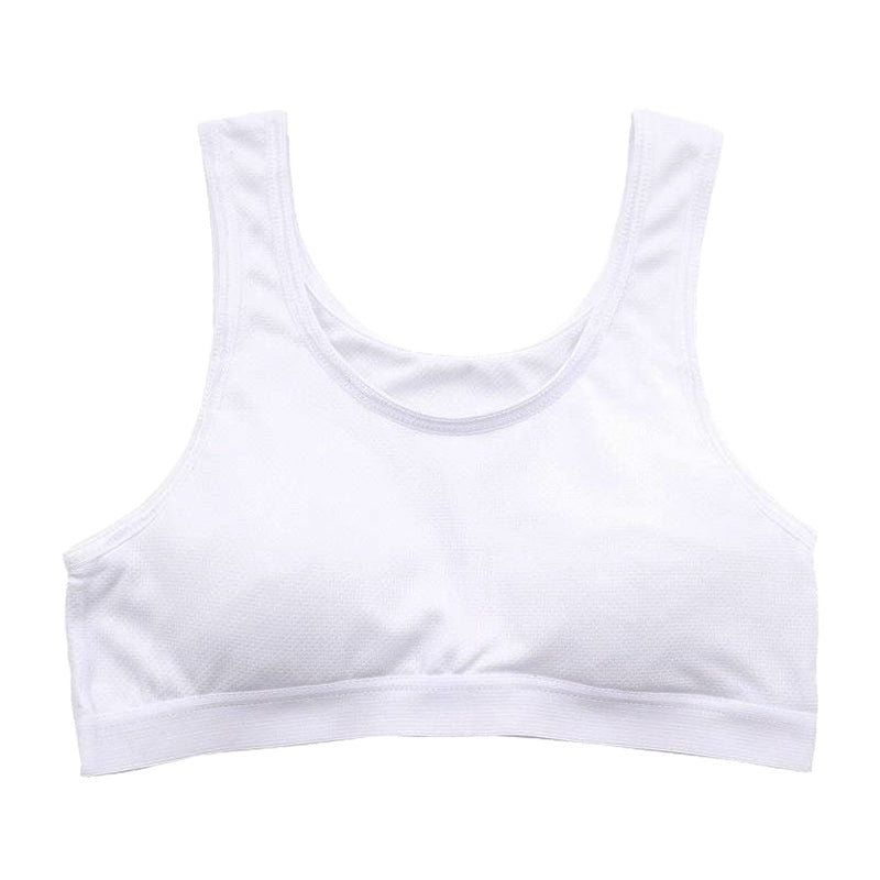 ジュニア スポーツブラ 中学生 スポブラ 白 黒 夏 メッシュ ブラジャー 140cm~165cm キッズ 子供 ファーストブラ 体育deインナー 肌着 ジュニアブラ 小学生 下着 スクールインナー 子供ブラ 140 150 160 165