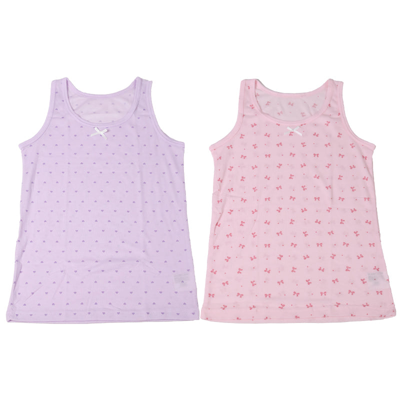 タンクトップ 女児 女の子 ランニングシャツ ラン型スリーマ 110 120 130 140 cm ノースリーブ ランニング 女子 ガールズ 子ども キッズ 下着 肌着 スリーブレス アンダーウェア インナー お買い得 まとめ買い 柄 ハート リボン パンダ