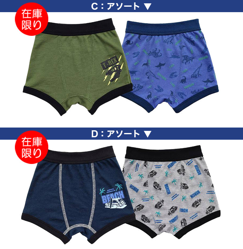 男児 ボクサーブリーフ ジュニア 男の子 下着 キッズ パンツ 2枚組 100cm~130cm ( 男子 ボクサーパンツ 小学生 幼稚園 保育園 プレゼント 100 110 120 130)