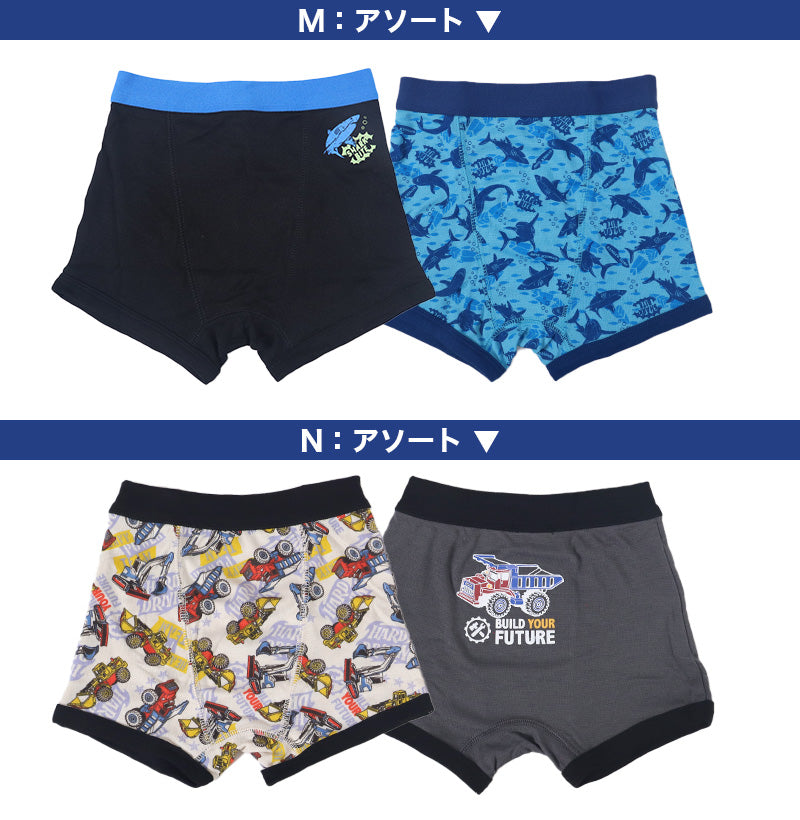 男児 ボクサーブリーフ ジュニア 男の子 下着 キッズ パンツ 2枚組 100cm~130cm ( 男子 ボクサーパンツ 小学生 幼稚園 保育園 プレゼント 100 110 120 130)