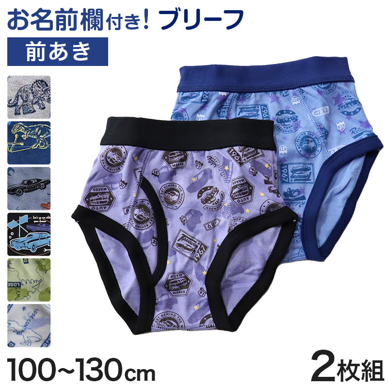 男児 ブリーフ キッズ 男の子 下着 パンツ 2枚組 100cm~130cm 子供 インナー 恐竜 車 男子 小学生 幼稚園 保育園 プレゼント 100 110 120 130 (在庫限り)