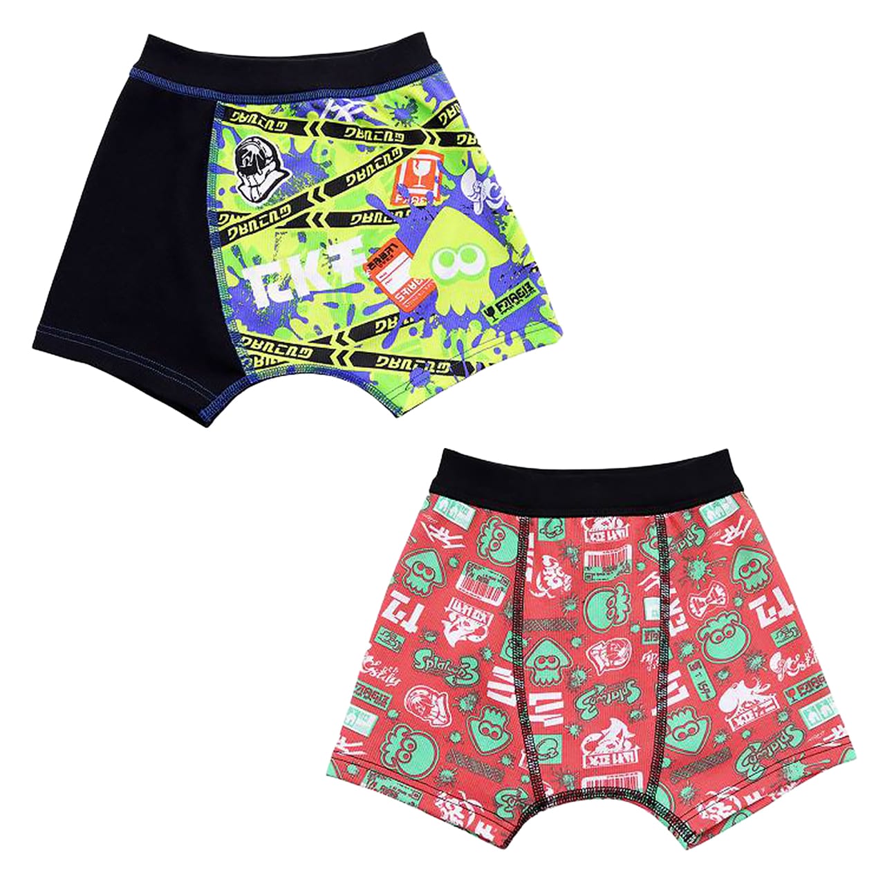 スプラトゥーン3 ボクサーブリーフ ジュニア スプラトゥーン スプラ パンツ 2枚組 110cm~130cm 下着 男の子 男子 ボクサーパンツ 男児 小学生 幼稚園 保育園 プレゼント