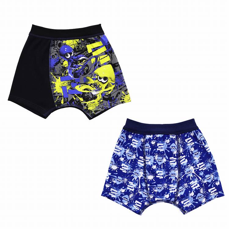 スプラトゥーン3 ボクサーブリーフ ジュニア スプラトゥーン スプラ パンツ 2枚組 110cm~130cm 下着 男の子 男子 ボクサーパンツ 男児 小学生 幼稚園 保育園 プレゼント (在庫限り)