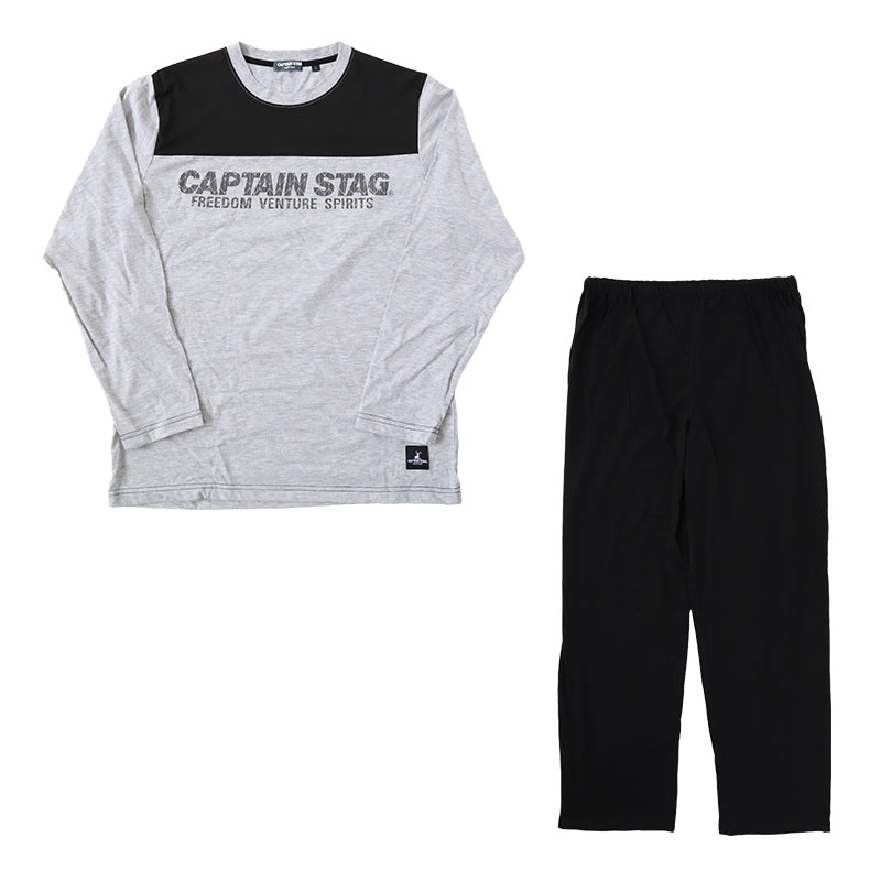 メンズ パジャマ 長袖 紳士 ルームウェア 防虫 キャプテンスタッグ 防虫加工 上下セット M~LL ルームウエア 長ズボン ナイトウェア 春 秋 部屋着 上下 男性 アウトドア アウトドアブランド 父の日 (在庫限り)