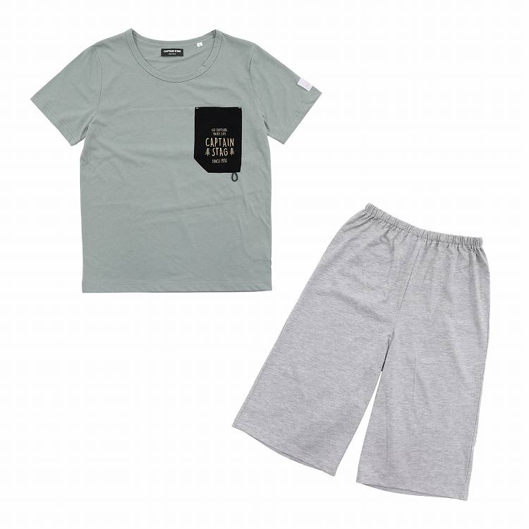 レディース パジャマ 婦人 防虫 キャプテンスタッグ 防虫加工 半袖 半ズボン 上下セット M~LL (ルームウェア ナイトウェア 夏 春 部屋着 上下 女性 アウトドア アウトドアブランド) (在庫限り)