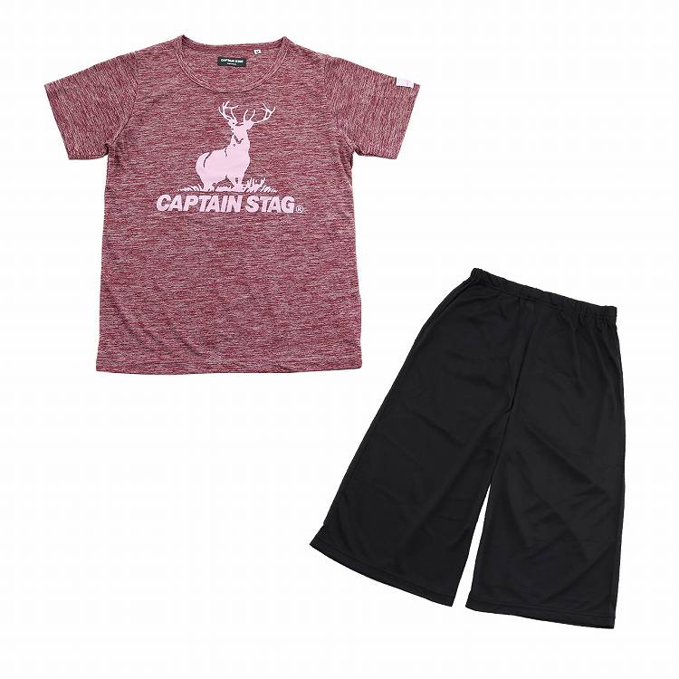 レディース パジャマ 婦人 防虫 ドライ キャプテンスタッグ 防虫加工 半袖 半ズボン 上下セット M~LL (ルームウェア ナイトウェア 夏 春 部屋着 上下 女性 アウトドア アウトドアブランド) (在庫限り)