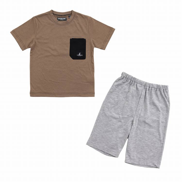 パジャマ キッズ 半袖 男 夏用 男児 男の子 ルームウェア 子供 上下セット 120cm~140cm (子ども こども 140 130 120 部屋着 ジュニア 小学生 夏 シンプル パジャマ上下) (在庫限り)